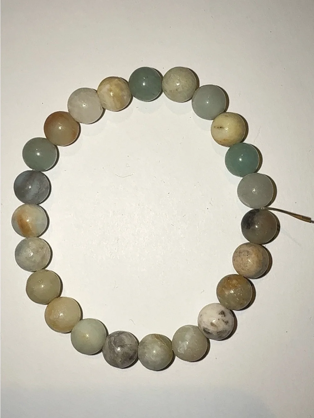Natural Amazonite Crystal Gemstone Beaded Stretch Bracelet Unisex